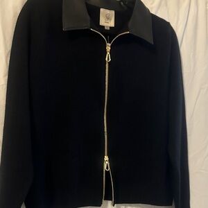 Black sweater/ Blazer with Gold Accents